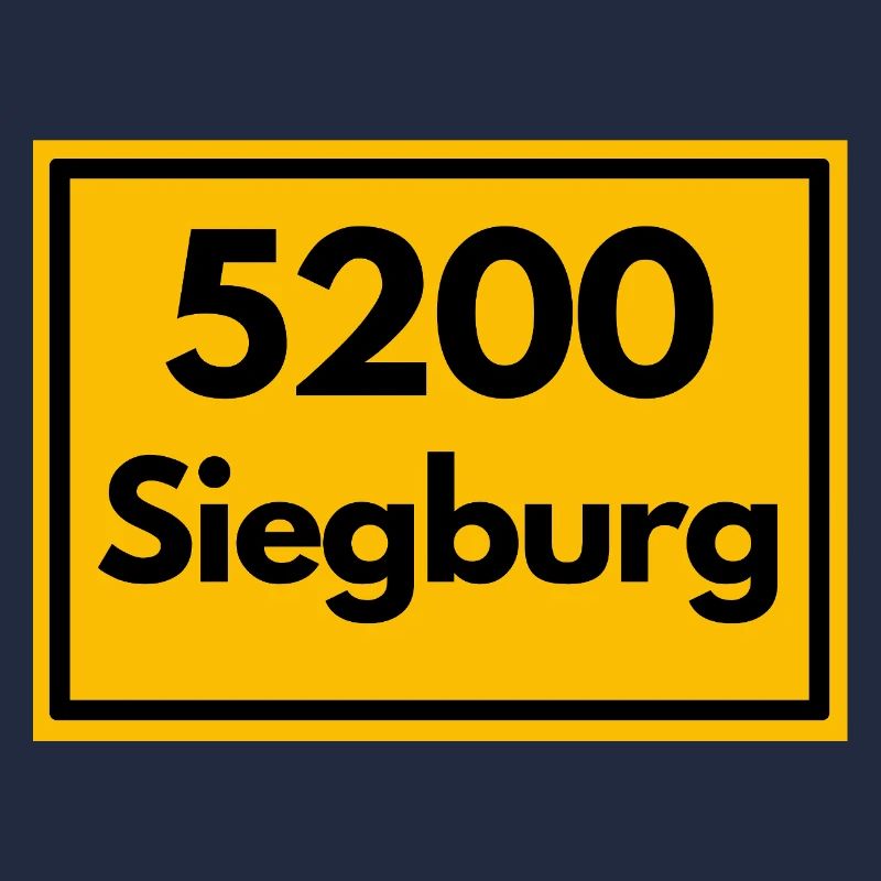 Panneau de lieu - puis rétro ancien code postal 5200 SIEGBURG