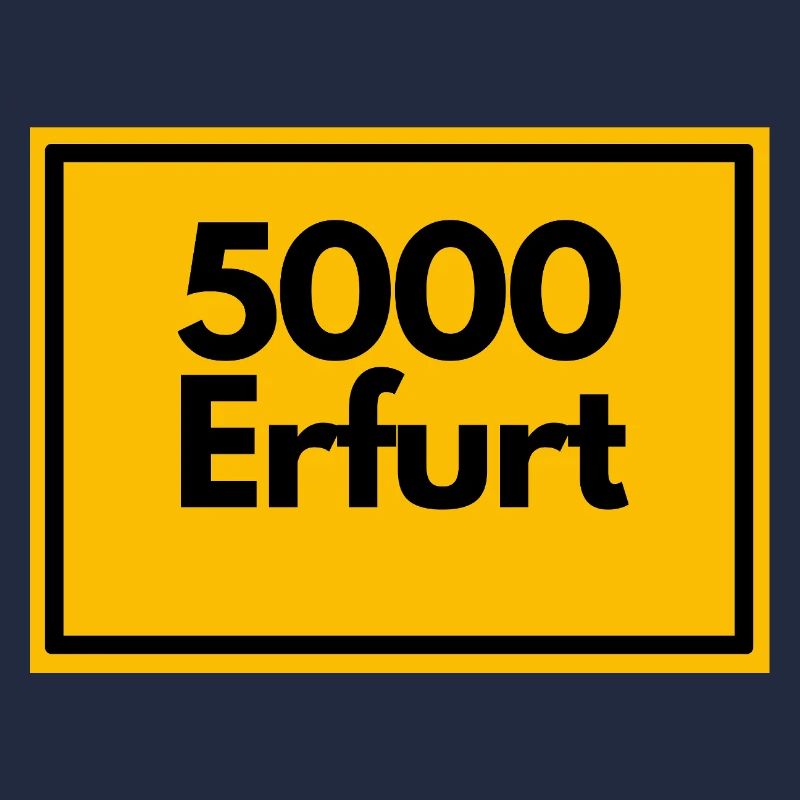 Panneau de la ville - puis rétro ancien code postal 5000 ERFURT