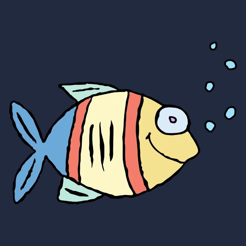 Poisson Cichlide Eau Mer Graffiti Dessin