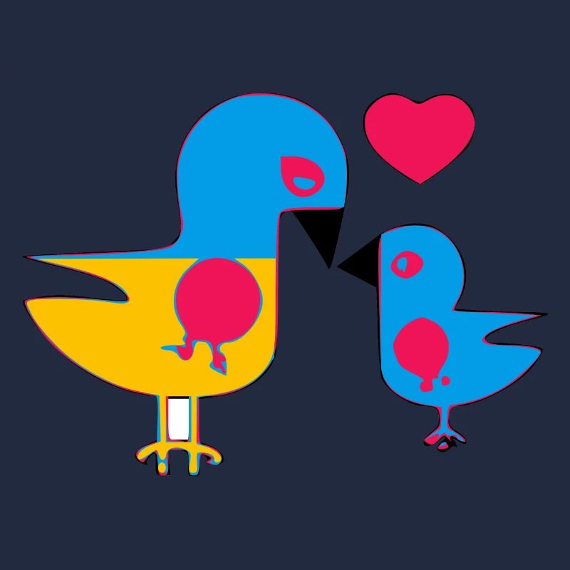 Maman oiseau et son bébé