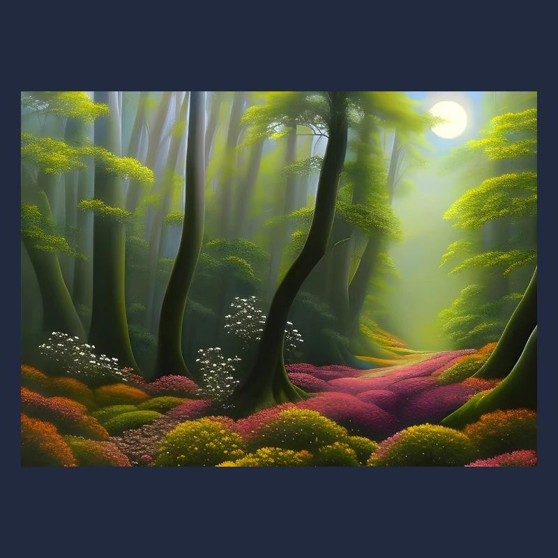 Sonnenlicht durchflutet den Wald