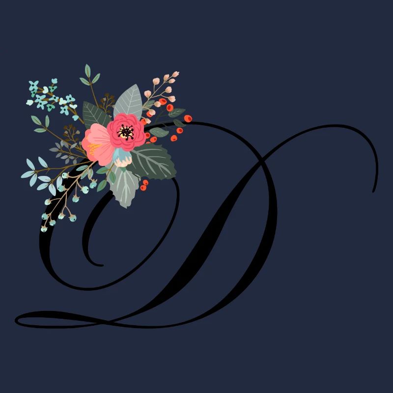 Lettre d fleuris