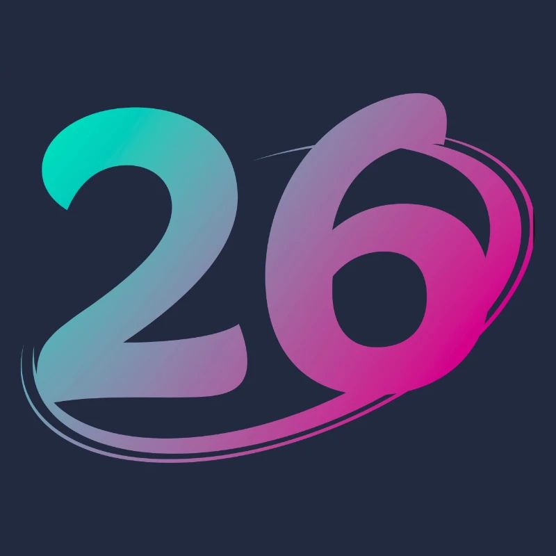 Numéro 26 multicolore