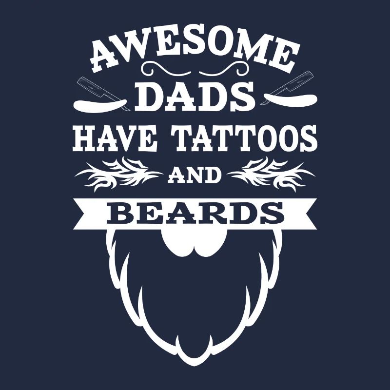 Awesome Dads Tattoos & Beards