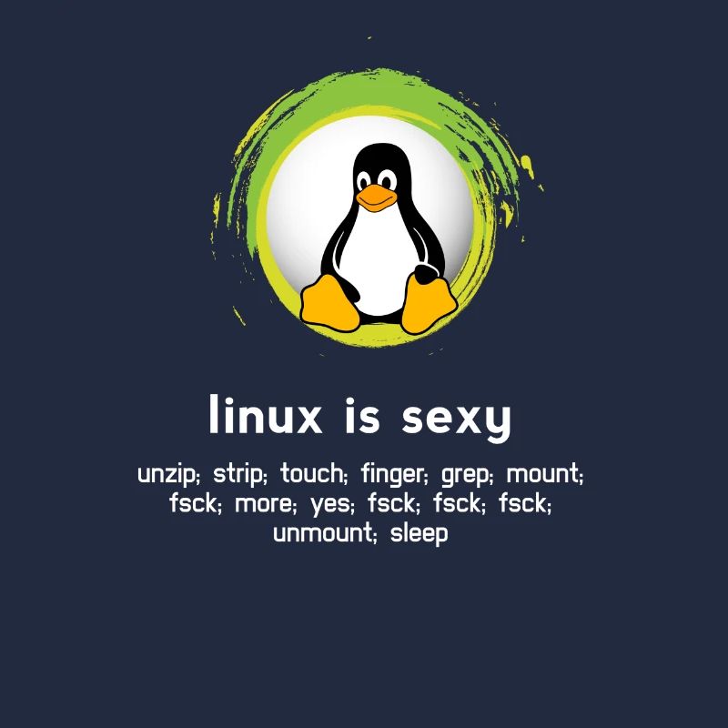 Computer System Penguin Nerd pc inside code admin