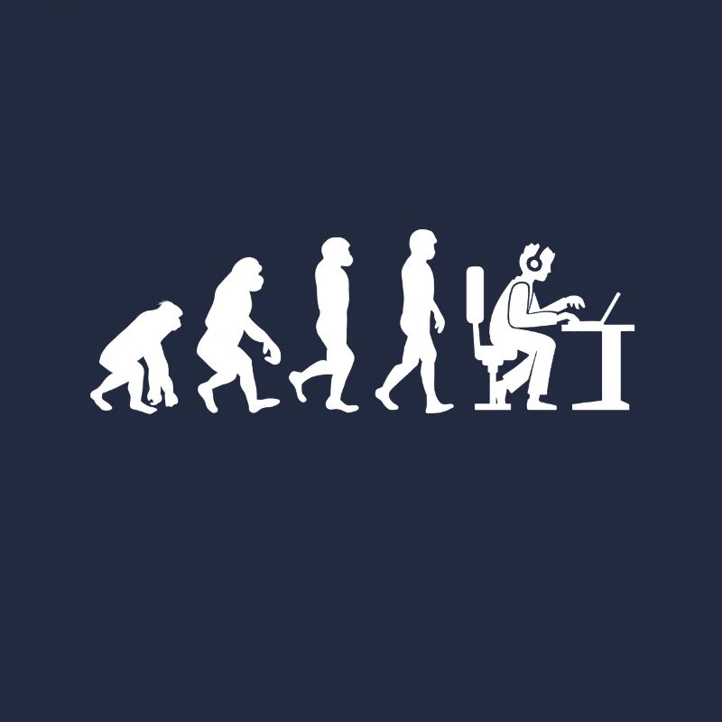 Evolution Gamer Nerd player video games