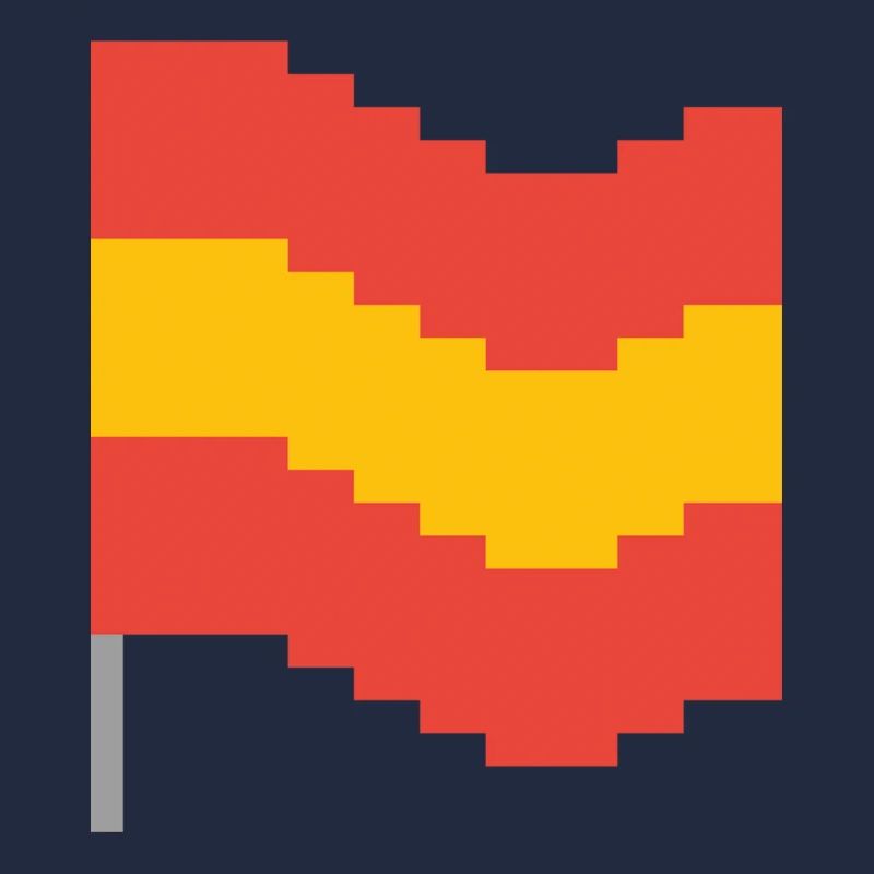 Art drapeau pixel Espagne