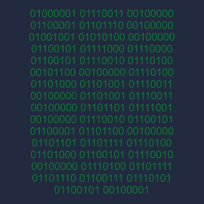 Binärcode Informatiker Nerd