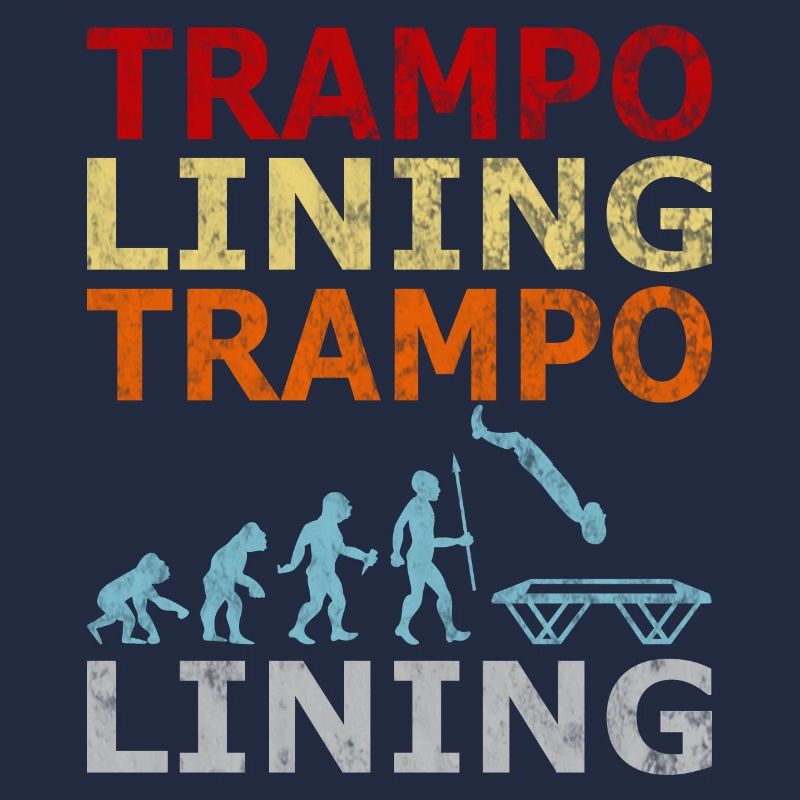 Retro Vintage Style Evolution Trampolin Turnen