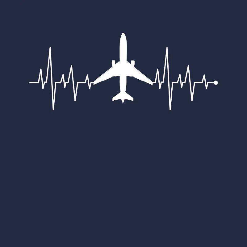 Herzfrequenz Frequenz Flugzeug Jet Pilot Shirt