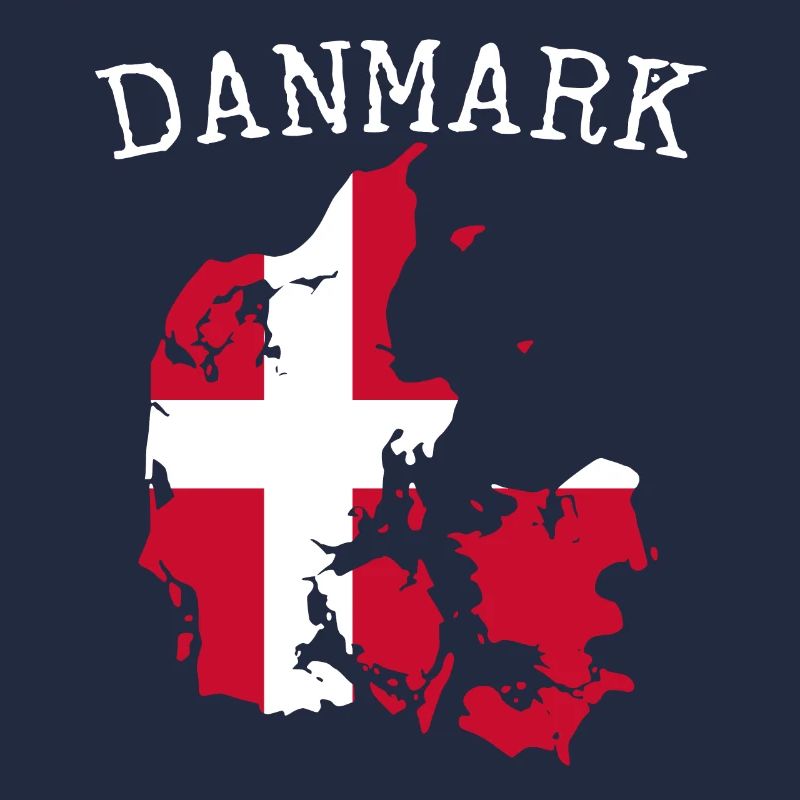 Denmark flag map