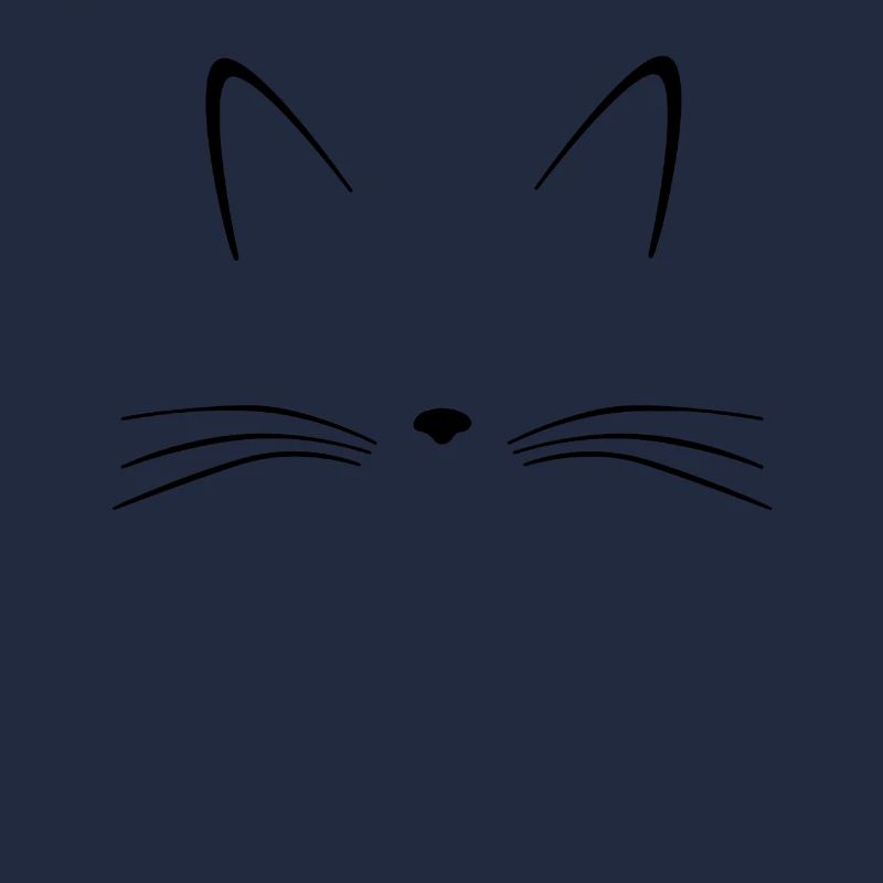 Silhouette Katze Ohren Schnurrbart Nase