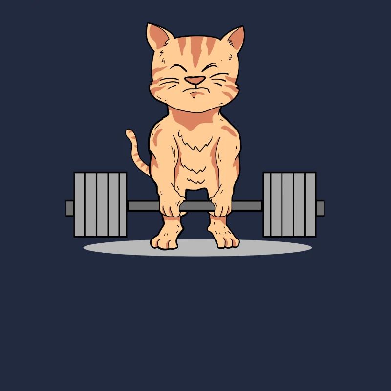 Katzen Gewichheben Hantel Bodybuilding Geschenk