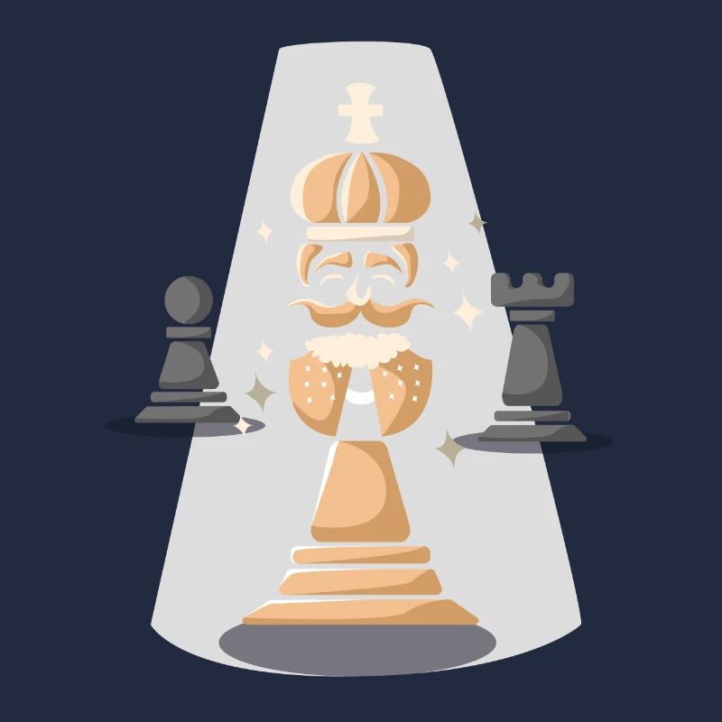 Roi d'échecs joueur d'échecs