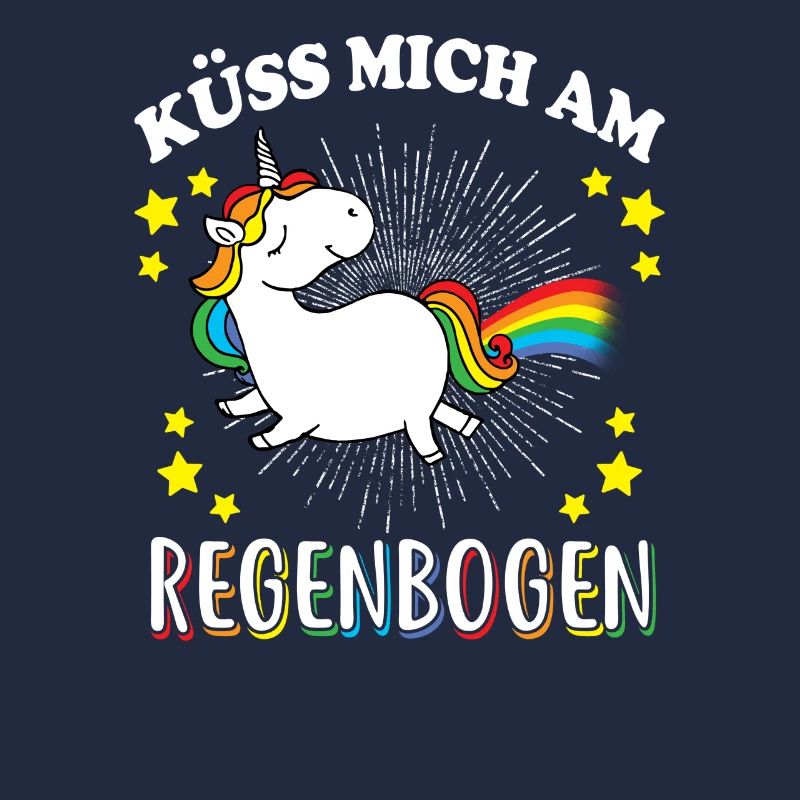 kuss mich am regenbogen geschenk