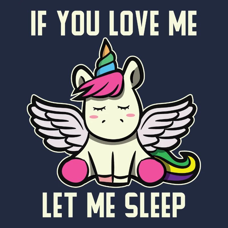 Lustig Einhorn Spruch Schlafmütze Mädchen Geschenk