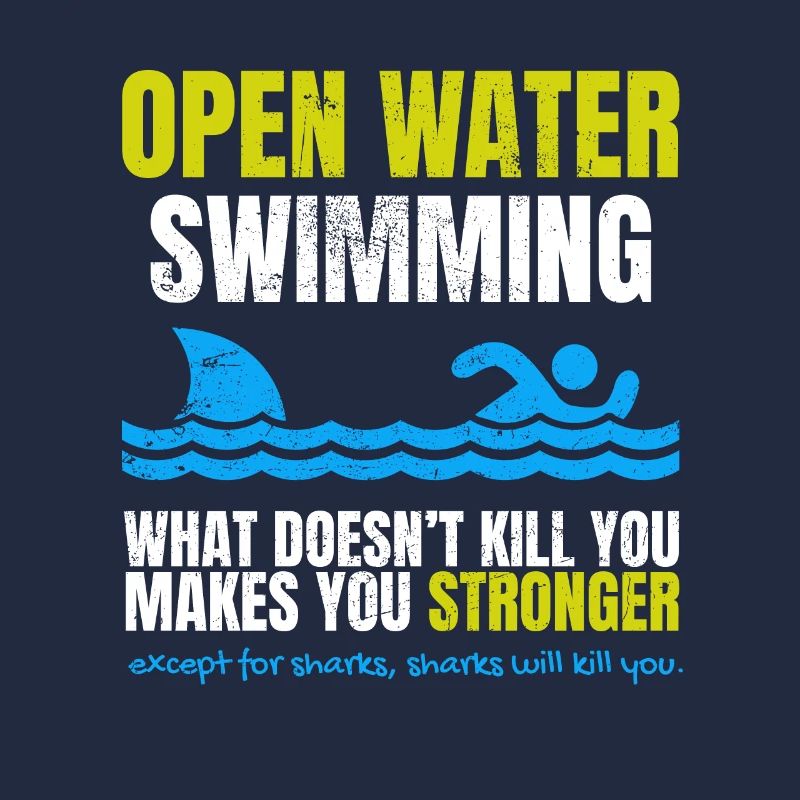 Requin drôle de natation en eau libre