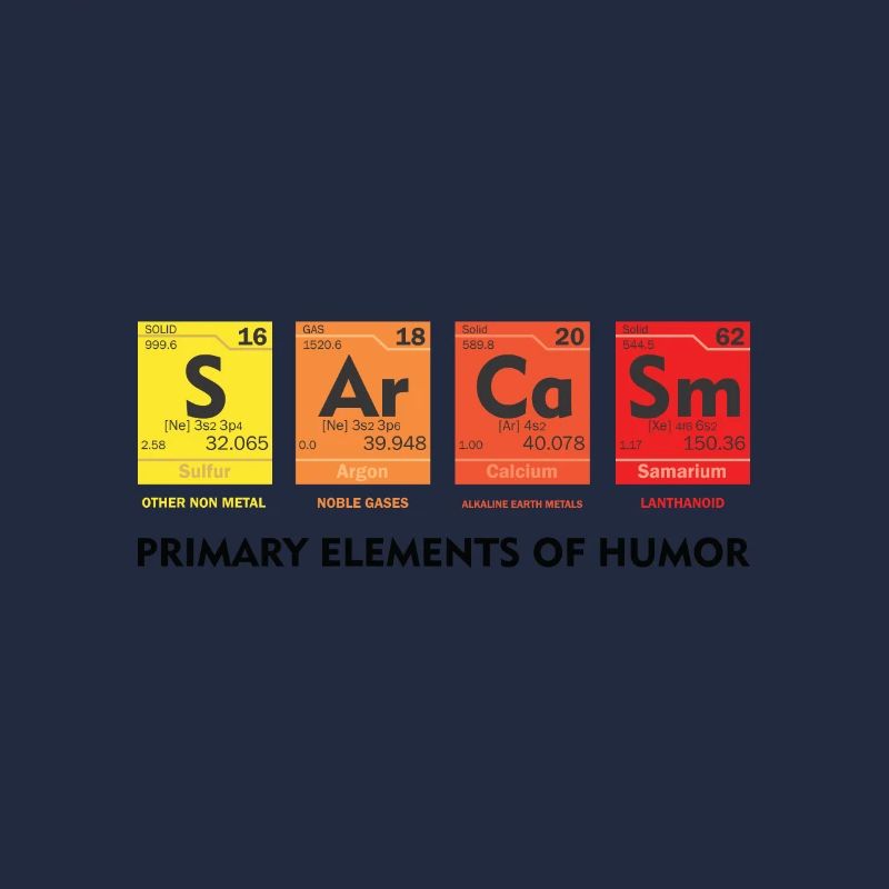Science du sarcasme Chimie Blague