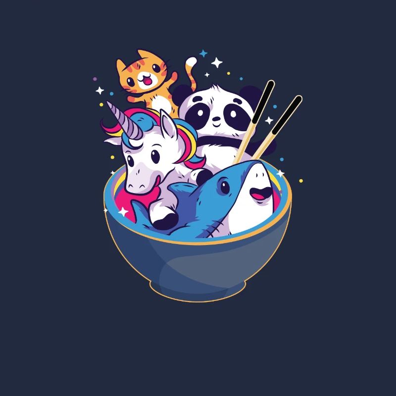 Panda Chat Licorne Requin