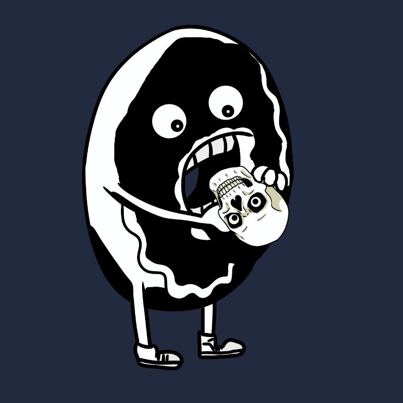DONUT HORROR DARK GRUFTI GOTHIC SKULL DARK