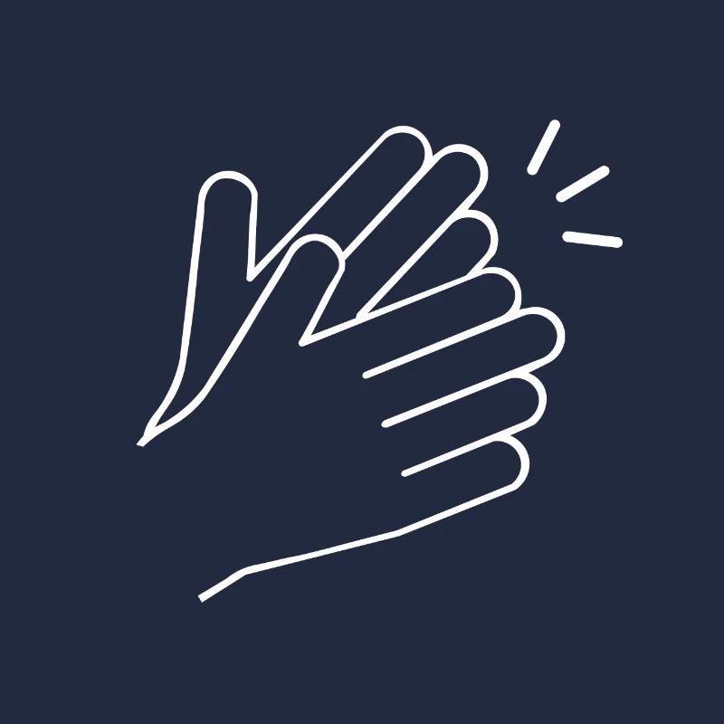 Hand signal clapping
