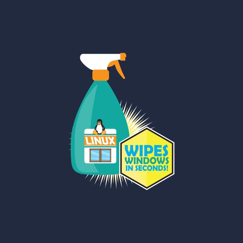 Funny Linux Penguin Tux Cleaner Gift Computer