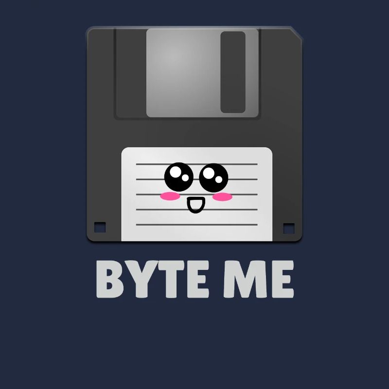 Byte Me Cute Diskette Pun