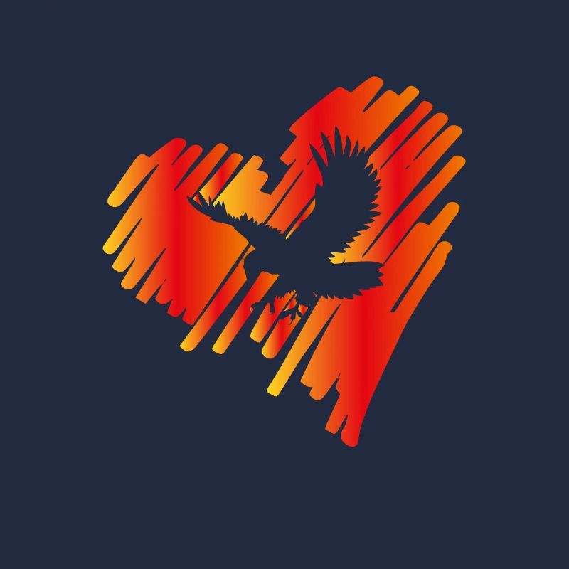 Heart with Eagle Golden Eagle Osprey White-tailed Eagle