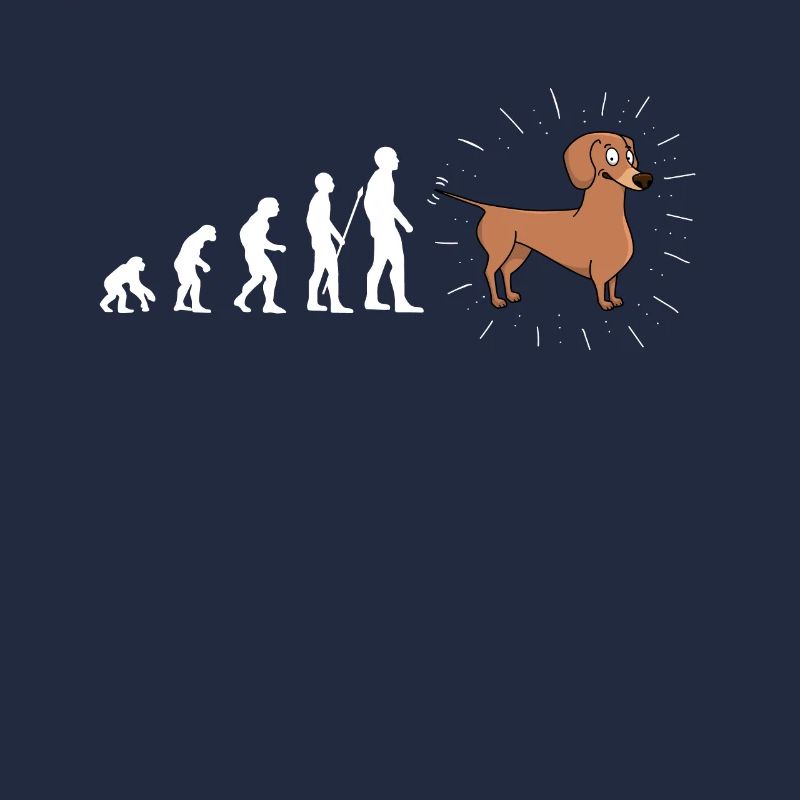 Evolution Dackel Hund Hunde Fun Spaß