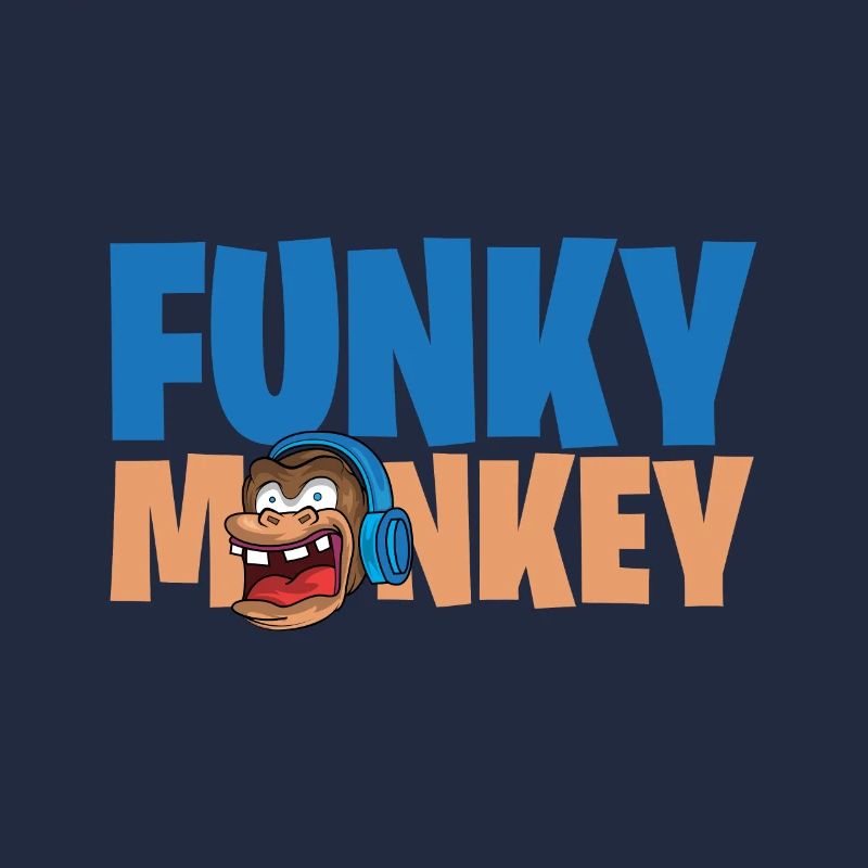 Funky Monkey Affe Kopfhoerer Geschenk