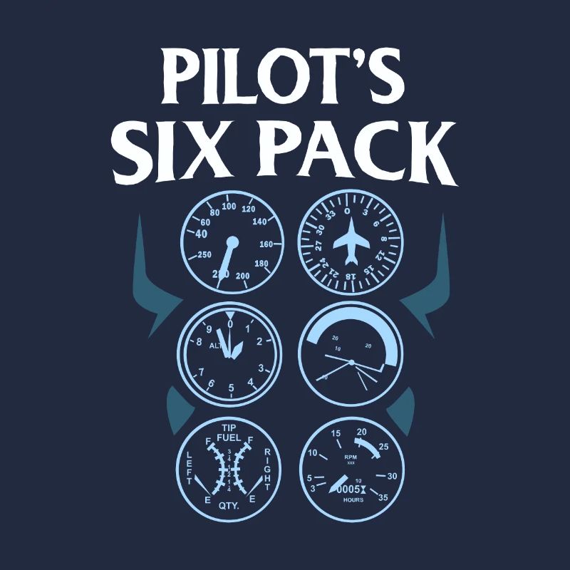 Sixpack Linienpilot Pilot Flugführer Geschenk