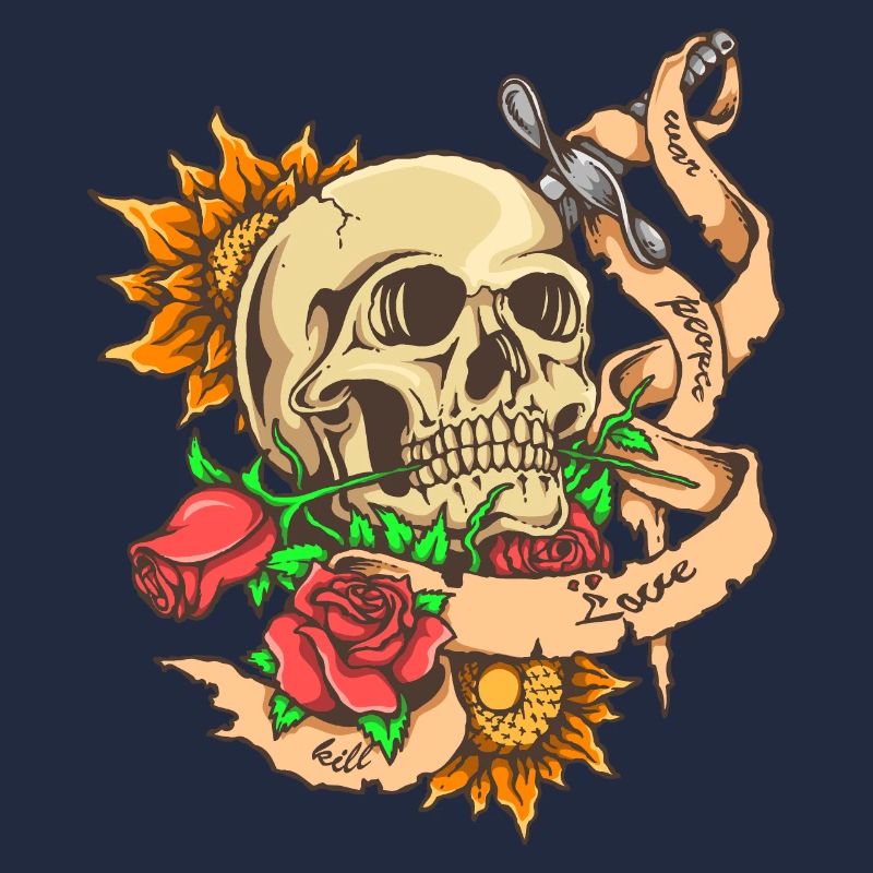 Schädel-Tattoo