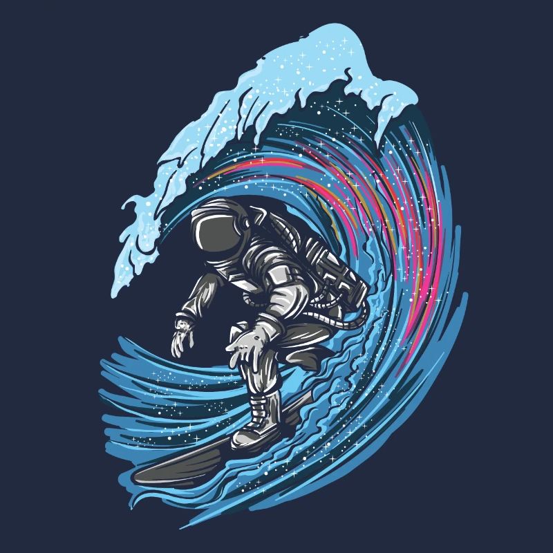 Astronaut surfer Stylish outer space