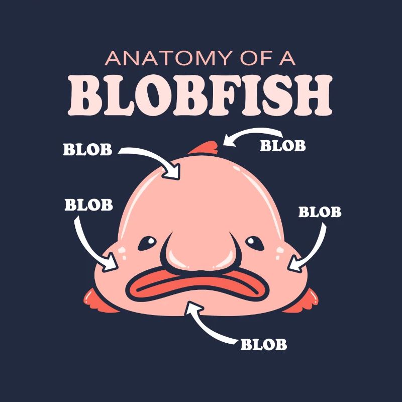 Blobfish Deep Sea Grumpy Introverted Gift