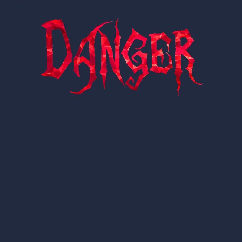 Danger red polygons