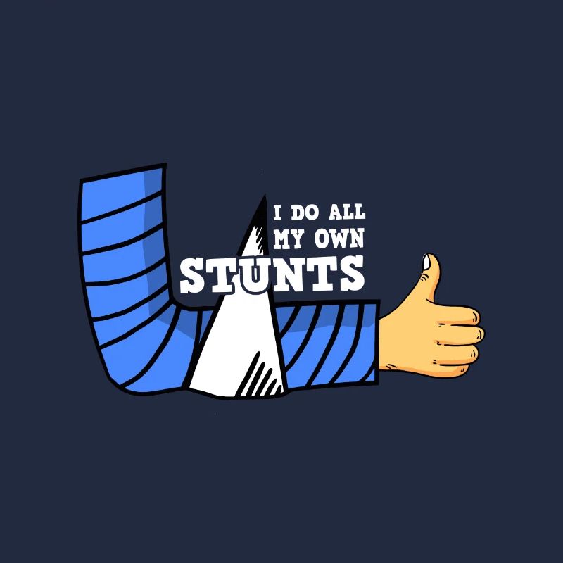 Gipsarm Knochenbruch Stuntman Gips