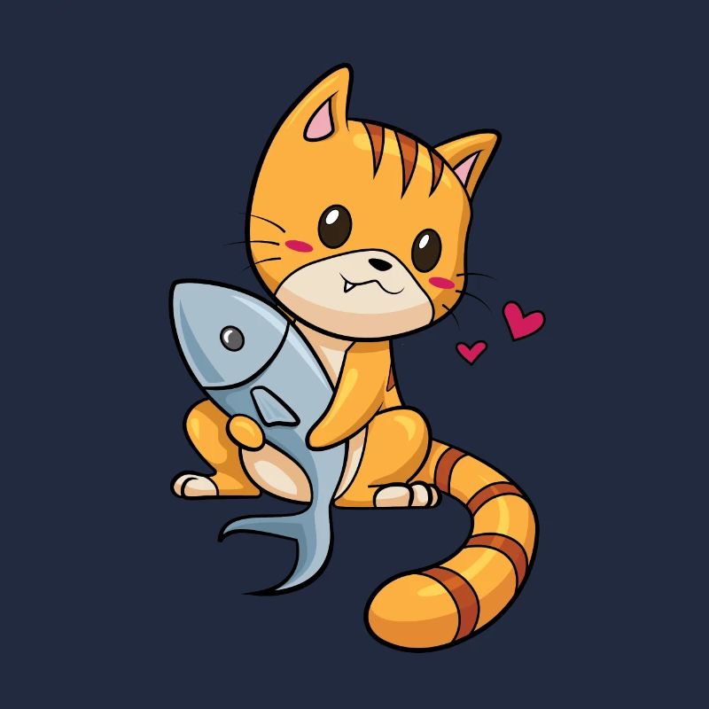 Cat with fish