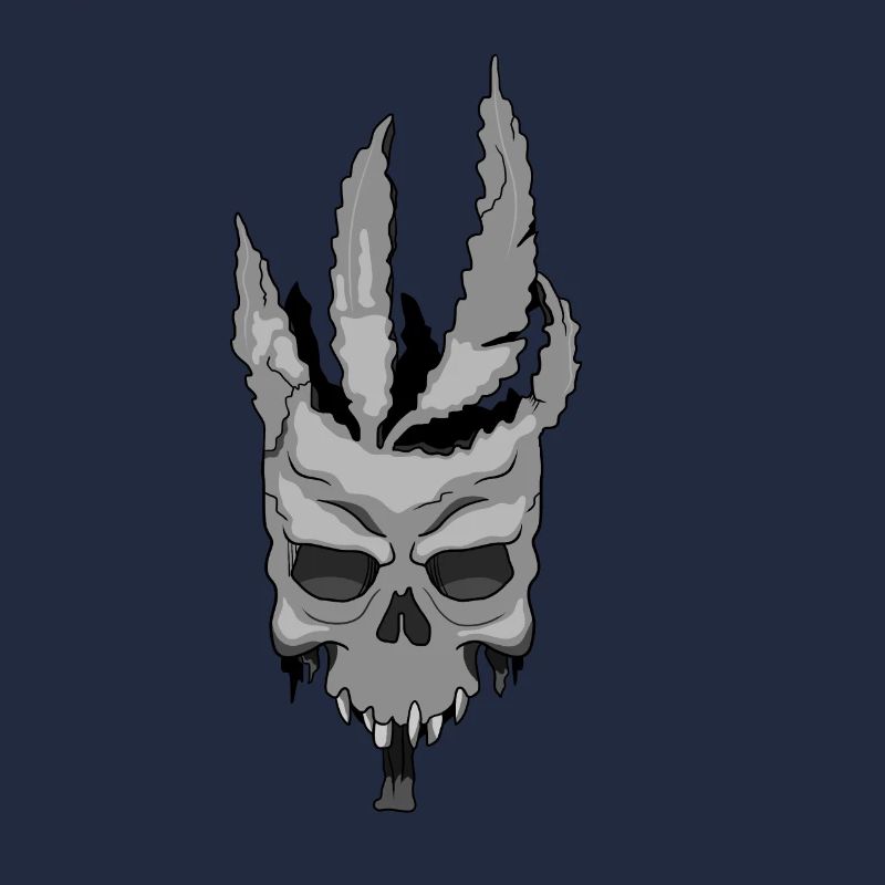 Hanfblatt Cannabis Skull Design Geschenkidee