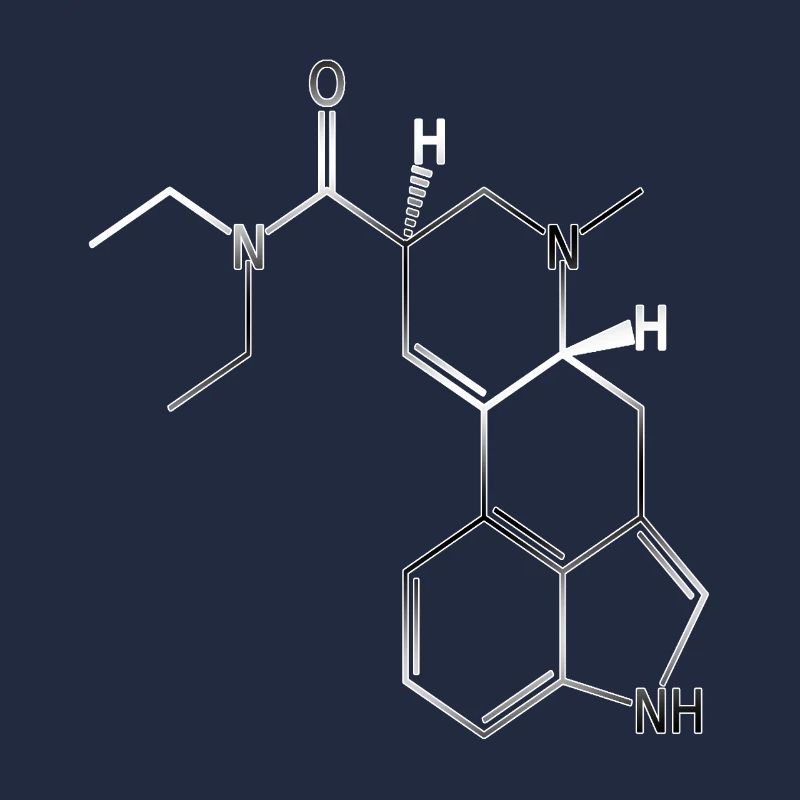 LSD Strukturformel Molekül A. Hofmann Bicycle Day