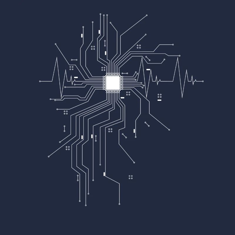 Computer Scientist CPU Heartbeat Gift for Nerds