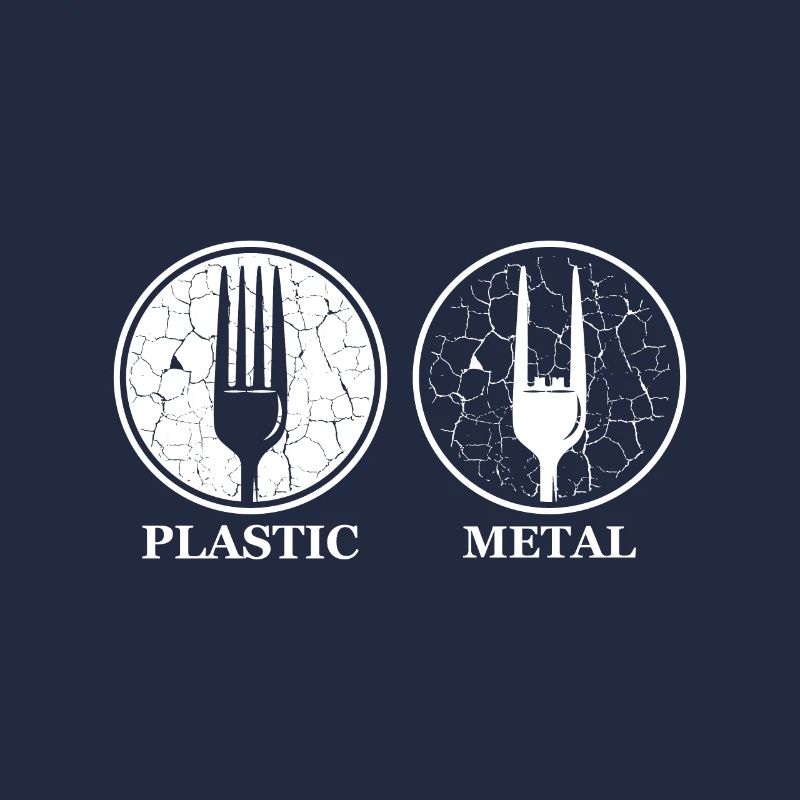 Fork plastic metal fork fork hand joke gift