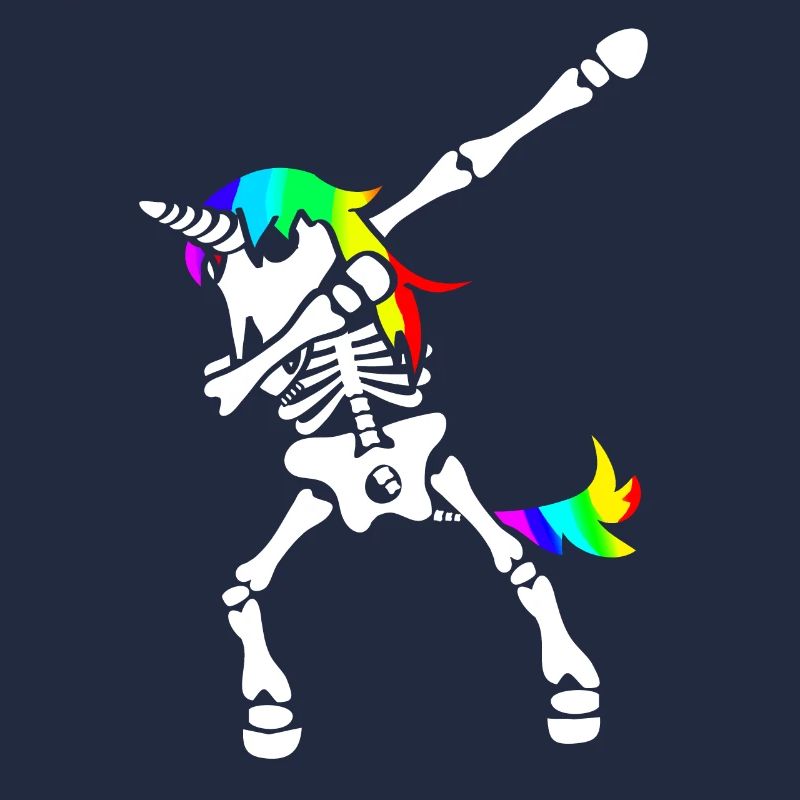 Dab Einhorn Skelett Dabbing Gerippe Halloween
