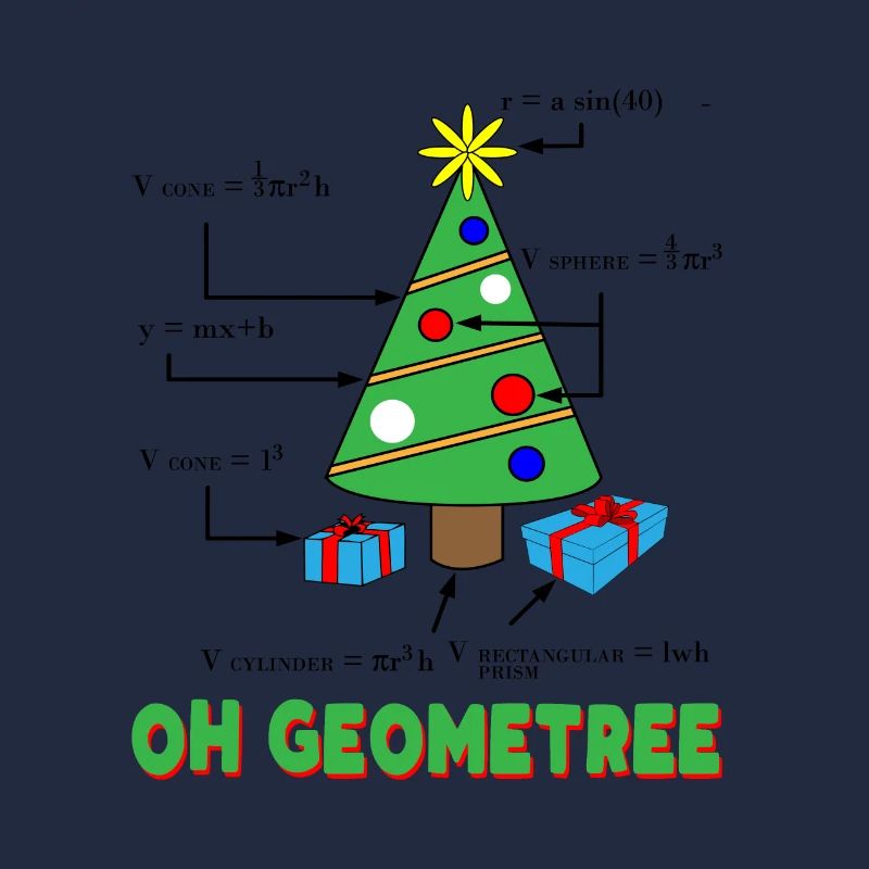 Geometrie Mathelehrer Mathe Weihnachten