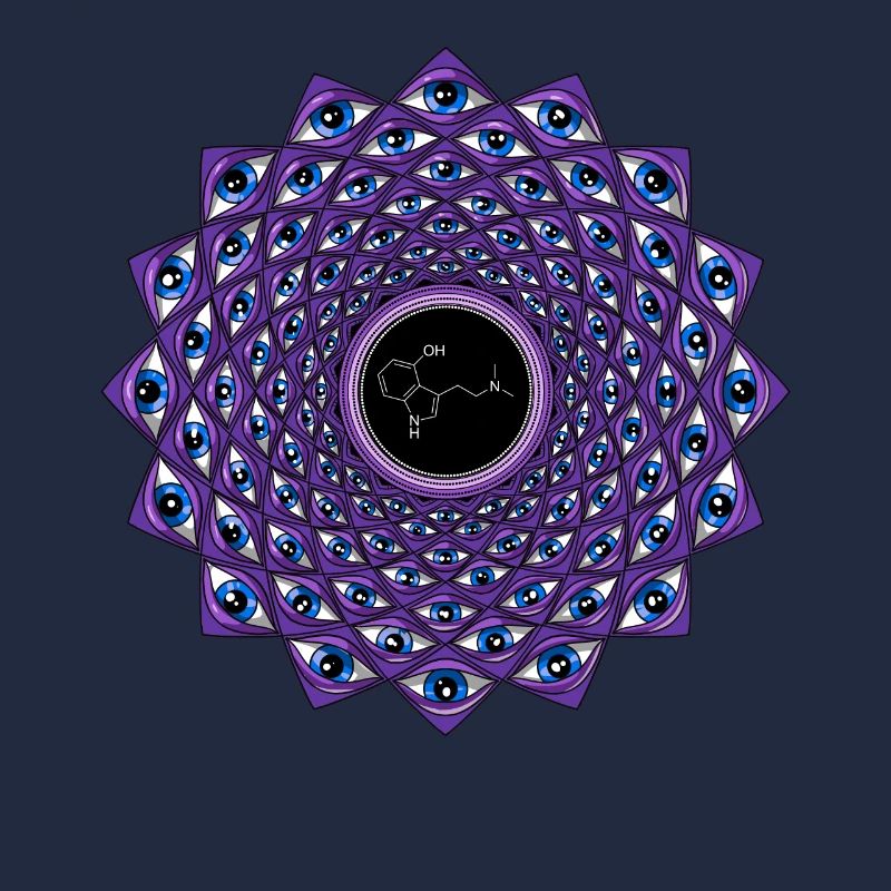 Psychedelischer DMT-Molekül-Trip