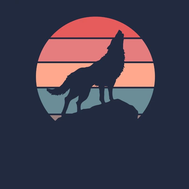 Wolf Wolfpack Wolves Nature Retro Wilderness Gift