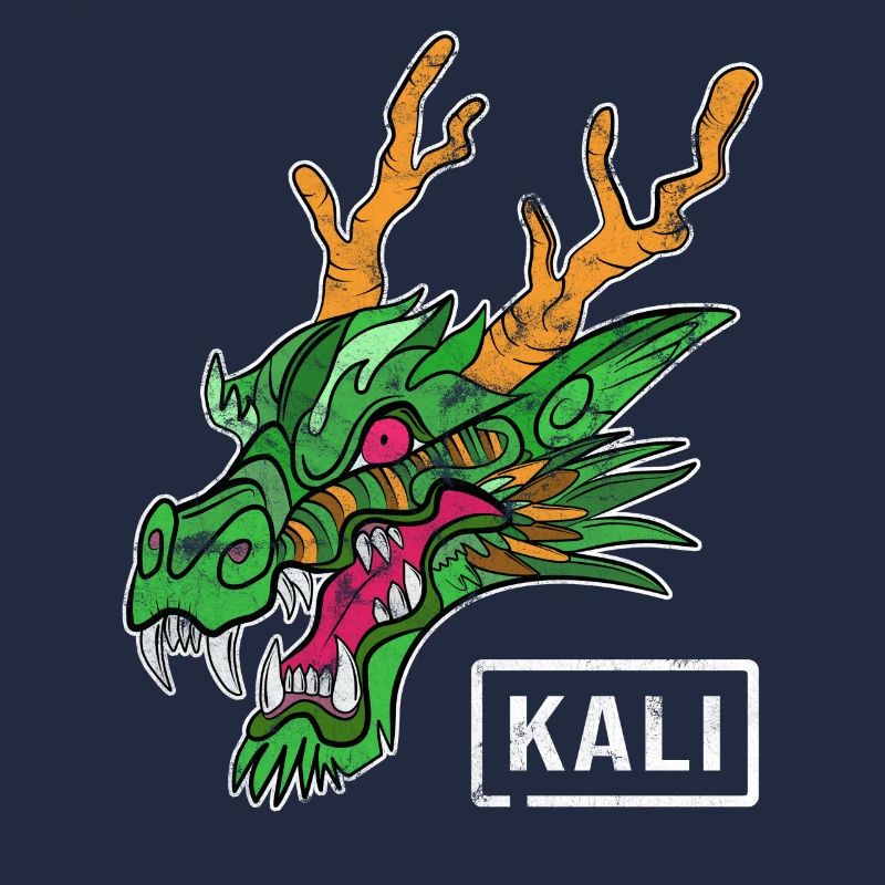 Kali Linux Computer Administrator Tux Dragon Head