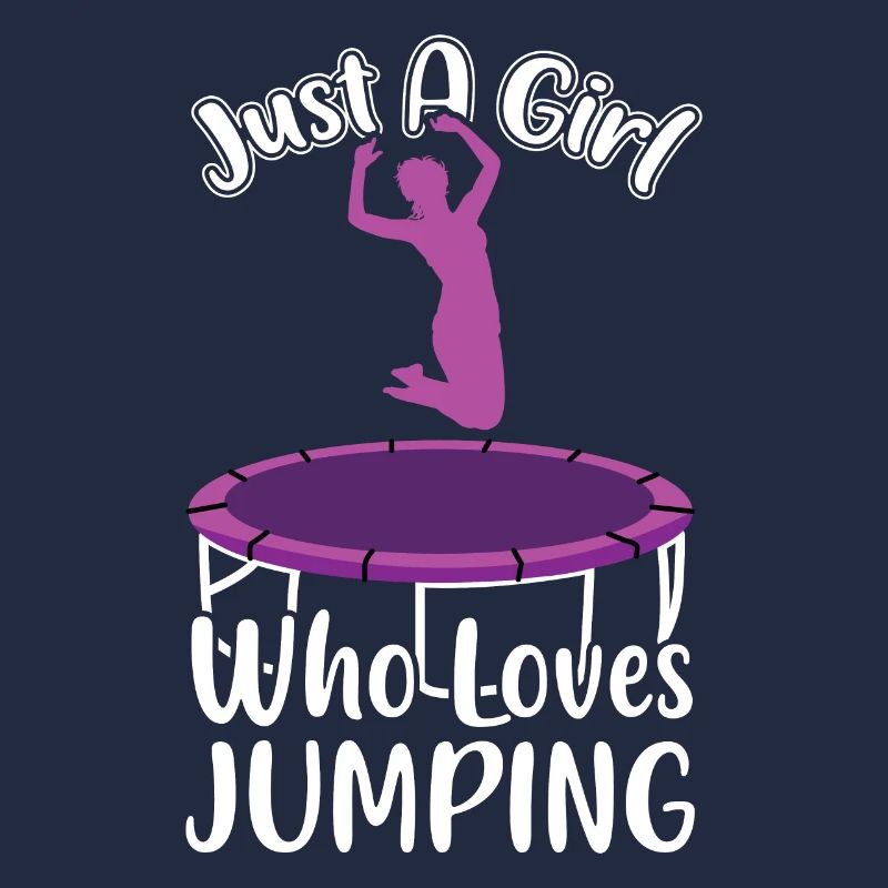 Ein Mädchen das Trampolin springen liebt
