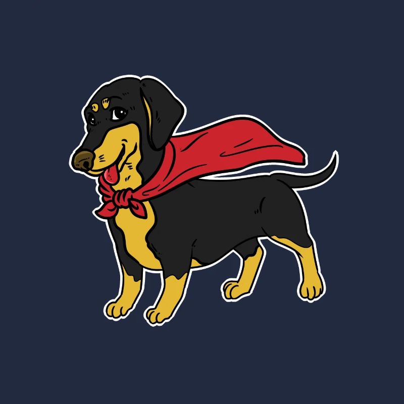 Superheld Dackel Dachshund Hund