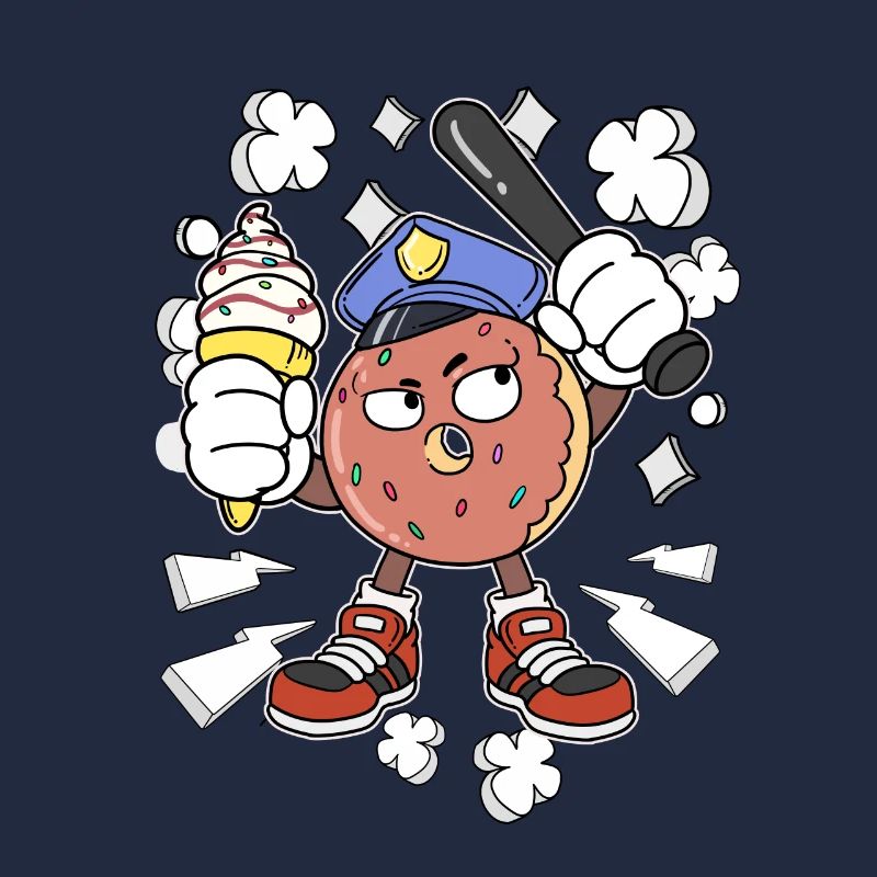 Donut Polizist Süßigkeiten Polizei Eiscreme Eis