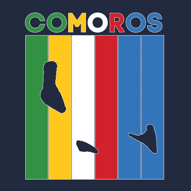 Drapeau et frontière du pays des Comores